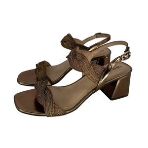 LifeStride Charnele Block Heel Sandals Bronze Metallic - 10M